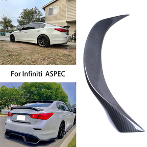 For Q50 Q50S Q50L ASPEC Style Carbon Fiber <b>Rear</b> <b>Spoiler</b> Trunk Wing 2013-2023 - Product Image 2