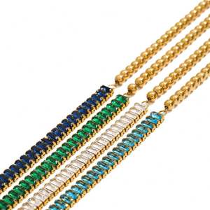 Pulsera de Acero Inoxidable con Zirconia, con Capas de Pulseras de Acero Inoxidable - Product Image 5