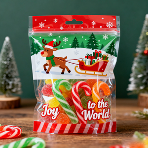 Bolsas de Plástico Desechables con Cierre Autoadhesivo y Cremallera de PE, Impresión Personalizada en Huecograbado de 1-4 Colores, para Dulces, Galletas, Ensaladas, Sushi y Fiestas - Product Image 3