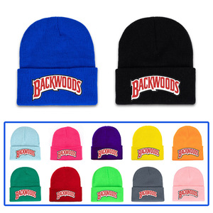 Cappello Unisex moda invernale in tinta unita Hip-hop colori caramella di <span class=keywords><strong>capodanno</strong></span> cappellino da uomo lavorato a maglia caldo LOGO scritta cuffia Unisex - Product Image 2