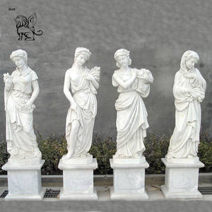 Vente directe jardin décoratif <span class=keywords><strong>dieu</strong></span> grec quatre saisons statues en marbre figure féminine sculpture en pierre MSD-249 - Product Image 2