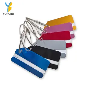 Luggage Tags Aluminum Alloy Travel Tags ID Labels Name Card Holder for Baggage Bags Suitcases 6 Colors