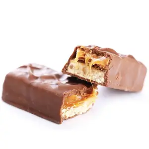 Otomatis Snickers Coklat Karamel Mengisi Sereal Bar Lini Produksi Chocolate Candy Bar Membuat Mesin