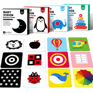 Offre Spéciale : Cartes d'Éveil et de Stimulation Visuelle Noires et Blanches pour Bébés de 0 à 3 <span class=keywords><strong>Mois</strong></span> – Contraste Élevé et Couleurs Vives - Product Image 1
