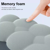 Support de clavier nuage mignon, tapis de bureau doux et confortable, créatif pour filles, antidérapant en silicone et mousse à mémoire de forme, grande taille pour le poignet