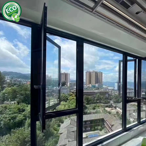 หน้าต่างบานอลูมิเนียมพร้อมตัวแบ่งความร้อนกรอบไม้กระจกสองชั้นสำหรับอพาร์ทเมนต์ที่อยู่อาศัยโรงแรมวิลล่าเฮ้าส์ - Product Image 5