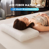 Oreiller de soutien du cou 3D en fibre d'air ergonomique directe d'usine grand support bobine de polymère pliable en PE/POE/TPE pour l'utilisation au lit