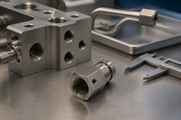Adaptador de Acoplamiento Rápido de Titanio de Alta Precisión, Grado 5 Ti-6Al-4V, Mecanizado CNC Personalizado, Resistente a la Corrosión y Alta Presión