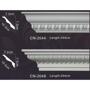 Hot Polyurethane Khắc Góc Trang Trí Pu Foam Flat Vương Miện Cornice Bê Tông La Mã Cột Đúc - Product Image 1