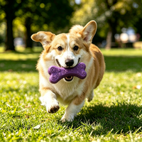 YMH Nouveauté Jouet à mâcher en TPR en forme d'os multicolore mignon pour chien, pour le nettoyage des dents et des molaires, jeu interactif
