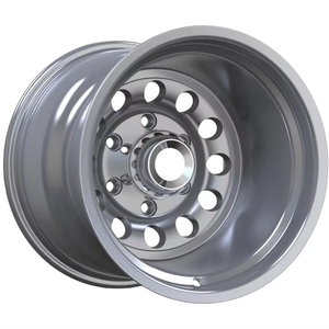 Jantes en alliage d'aluminium <span class=keywords><strong>15</strong></span> pouces <span class=keywords><strong>5</strong></span>/<span class=keywords><strong>6</strong></span> trous PCD 114.3-150 Argent Face usinée 15x12.0J ET -72 Adapté aux voitures particulières - Product Image 1