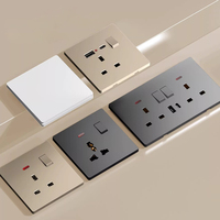 Enchufe de Pared USB Tipo-C Ultra Delgado KESHIQI Premium Mate de PC con Certificación CE Estándar del Reino Unido 13A para Todos los Escenarios