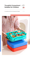 LULA Nouveau Design Boîte à Lunch Isolée Multi-Compartiments Étanche Bento Snack Lave-Vaisselle Micro-ondes Tiffin Cadeau Scolaire