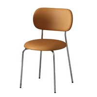 Chaise crème de style rétro nordique pour salle à manger à la maison Dossier en acier au design moderne simple pour magasin de thé au lait Meubles de restaurant de loisirs