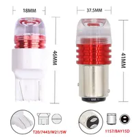 Ampoule LED compacte pour voiture 5630 3SMD 1156 1157 7440 7443 3156 3157 T20 T25 Rouge Jaune Blanc Bleu Clignotant Frein Feu de recul