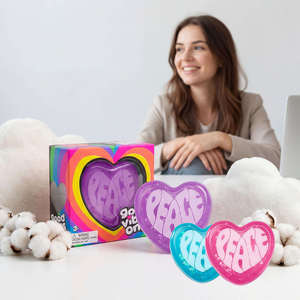 Soft Heart Shaped Stress <b>Ball</b> Slow Rebound <b>Squeeze</b> Toy Portable Decompression Fidget Toy Party Gift - Product Image 3