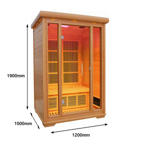 Phòng xông hơi hồng ngoại gỗ 2 người Canada trong nhà-Hoàn hảo để thư giãn tại nhà - Product Image 4