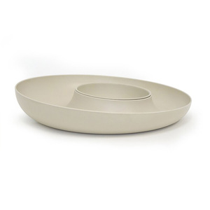 Assiettes Một Dịch Vụ Piatto Tre Chip Và Dip, <span class=keywords><strong>2</strong></span> Piece Set Tre Phục Vụ Đĩa Với Ngăn - Product Image 3