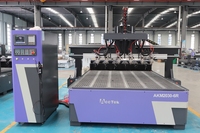 Cabezal de perforación multihusillo de 6 cabezales, máquina enrutadora Cnc para hacer Pcb, máquina de torno de Metal usada para máquina de tallado de piernas de escritorio
