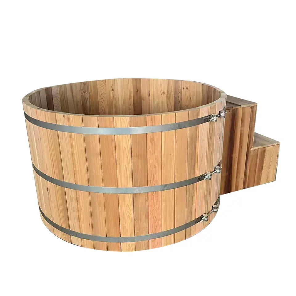 New red cedar hot tub for sale with electric sana stove or wood burning sauna stove