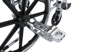 Support de repose-pieds en acier de précision pour fauteuil roulant - Usiné CNC pour fauteuil roulant électrique |   Ajustement personnalisé - Product Image 3