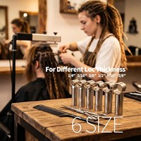 Dreadlock-Maschine mit 0,3/0,4/0,47 Zoll Aufsätzen, Automatischer Schneller und Einfacher Dreadlocks-Hersteller, Instant Locs Werkzeug-Set