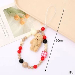 สายคล้องโทรศัพท์รูปหมีน่ารัก สายคล้องโทรศัพท์แบบลูกปัด พวงกุญแจ สายคล้องโทรศัพท์สำหรับโปรโมชั่น - Product Image 2