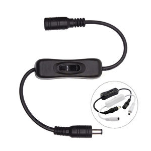 पुरुष महिला 5.5*2.1 मिमी डीसी प्लग कनेक्टर तांबे के साथ रॉकर स्विच कनेक्टर तांबे के pvc 22wg तार एलईडी लैंप लाइट स्ट्रिप 5 12 24v 72w 30 सेमी - Product Image 2