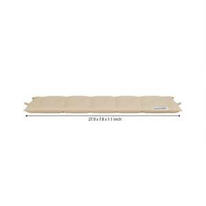 Cuscino Rettangolare Trapuntato Stanghesso Beige per Panchina da Giardino 70,4 x 19,8 x 2,8 cm per Esterni - Product Image 1