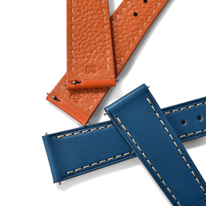 Bracelet de <span class=keywords><strong>montre</strong></span> JUELONG en cuir pleine fleur tanné végétal fait main, à dégagement rapide, patine vintage, effet vieilli - Product Image 4