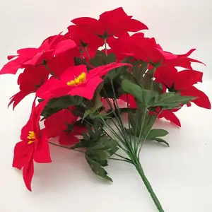 Kunden spezifische hochwertige künstliche Plastik weihnachts blumen kränze und Pflanzen für Home Deco Weihnachten