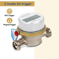 Compteur d'eau intelligent numérique domestique à jet unique DN15 (1/2") avec paiement postpayé, IP68, OEM, Lorawan, corps en laiton, ISO 4064 Classe B, Haoyuan High