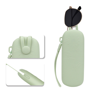 Wholesale Eco-Friendly Waterproof Portable Travel <b>Sunglasses</b> Bag Soft Multi-colored Silicone <b>Large</b> Capacity with Strap - Product Image 1