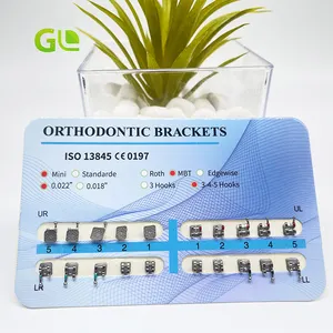 Soportes de chorro de arena monobloque de ortodoncia GL MBT 0.018 ''/0.022'' aparatos dentales