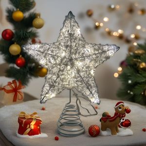 Luxury Soft Five-Pointed <b>Star</b> <b>Christmas</b> Tree Top LED <b>Lights</b> Plastic Battery Operated Luminous Decoration for Home - Product Image 4