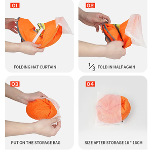 หมวกแบบแข็งสะท้อนแสงมองเห็นได้ชัดเจนหมวกสะท้อนแสงตาข่ายเต็มหมวกกันแดด - Product Image 3