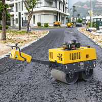 Livraison gratuite 500 kg 1 tonne 2 tonnes 3 tonnes Mini compacteur manuel Rouleau compresseur de route Petit rouleau compresseur vibrant pour la construction routière