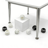 Bouchons de finition carrés filetés toutes tailles pour meubles, protection de sol, embouts de tube, bouchons pour meubles, tables, chaises, etc.