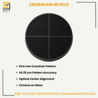 Optical Glass Crosshair Reticle Plate for Telescope Eyepiece Microscope Alignment and Survey Instrument Use Systems Design
