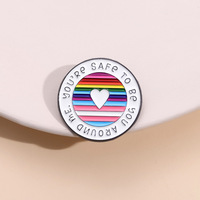 Broches en métal unisexes en gros, motifs animaux arc-en-ciel mignons, épingles émaillées avec logo gay et lesbien