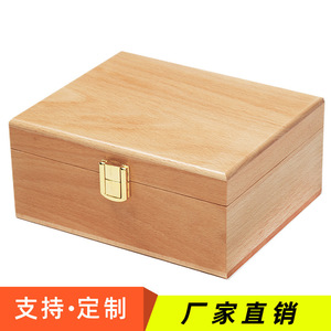 Wooden Jewelry Box Rectangle 8.5cm H Hand Polished <b>Storage</b> Box Desktop Mount - Product Image 5