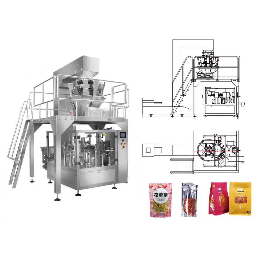 स्वत: खड़ी चावल चीनी नमक जीतना मशीन चावल अनाज बीन अनाज बैग भरने की मशीन 1kg 5kg चीनी पैकिंग मशीन