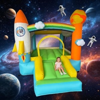 Château gonflable portable Golden Art Model 9118 en tissu Oxford 420D+840, motif fusée astronaute, pliable pour enfants, vente en gros OEM