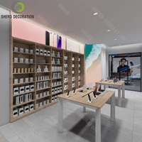 Vitrine de présentation de mobilier de magasin de téléphonie mobile au design moderne personnalisé pour boutique de téléphones