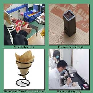 Sac en papier résistant à la graisse, enduit de cire, de qualité alimentaire, personnalisé, pour croissants, collations, biscuits, sandwichs, frites, pâtisseries, hamburgers - Product Image 5