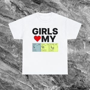 Camiseta de Ciencia y Química con el meme divertido 'Las Chicas Me Encantan', Humor Cringe, Prenda Inapropiada - Product Image 3