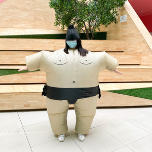 Costume gonflable de lutteur de sumo pour adulte déguisement d'Halloween taille unique - Product Image 1