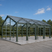 Atelier de service pour pneus et batteries, réparation de roues automobiles, entretien de véhicules, bâtiment préfabriqué en structure acier