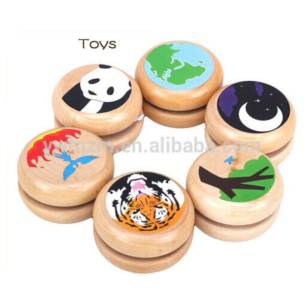 Оптовая Продажа пользовательских логотипов деревянная игрушка Yoyo