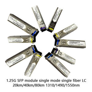 Transceptor de Fibra Óptica SFP de 1.25G, 1310nm 1550nm, Monomodo, Monofibra, LC, 20KM, DDM, Módulo SFP Gigabit SM - Product Image 2